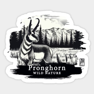 Pronghorn - WILD NATURE - PRONGHORN -14 Sticker